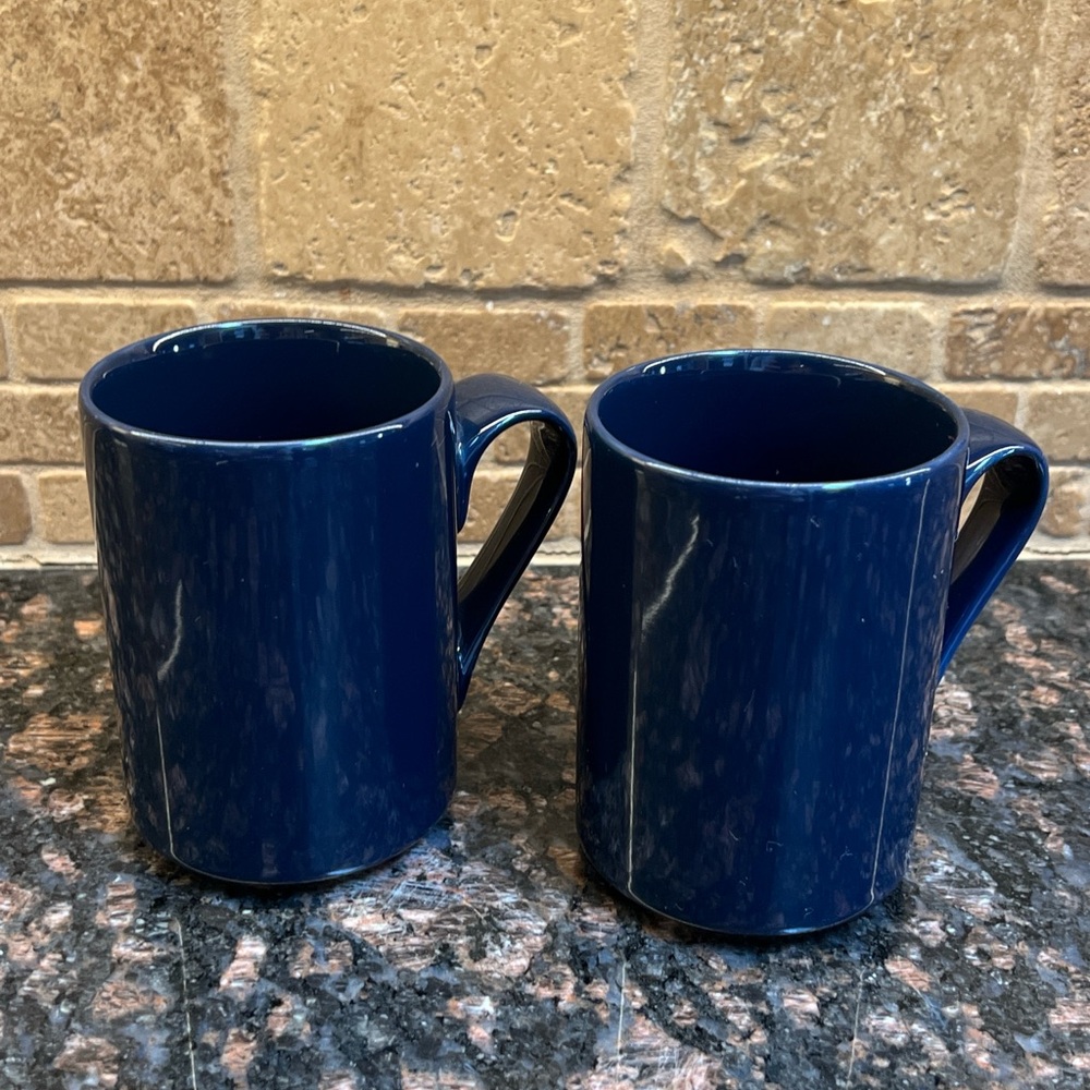 Dansk Bistro Cobalt Blue Coffee Mugs